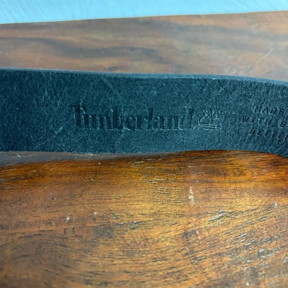 Timberland Men's Black Leather‎ Dress Belt Size 38